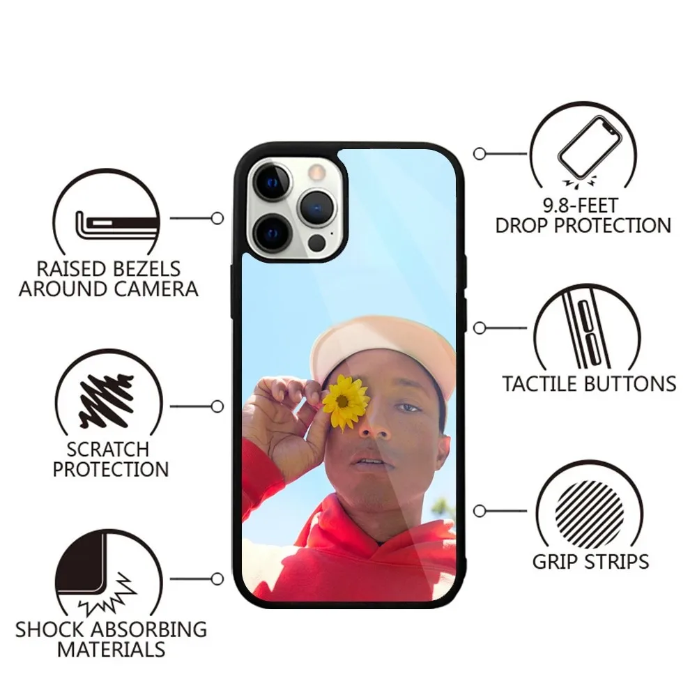 Rapper P-Pharrell W-Williams Phone Case For iPhone 16,15,14,13,12,11,Plus,Pro,Max,Mini Magsafe Magnetic Wireless Charging