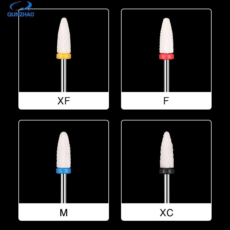 1Pcs Drill Bits Kits Polishing Grinding Head Nail  Electric Points Ceramic Bit Machine Corn type Art Tools