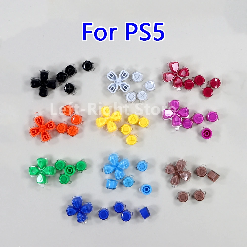 

20sets Replacement Plastic Crystal Buttons Controller ABXY D-Pad Direction Key Kit for Playstation 5 PS5 Controller Accessoies