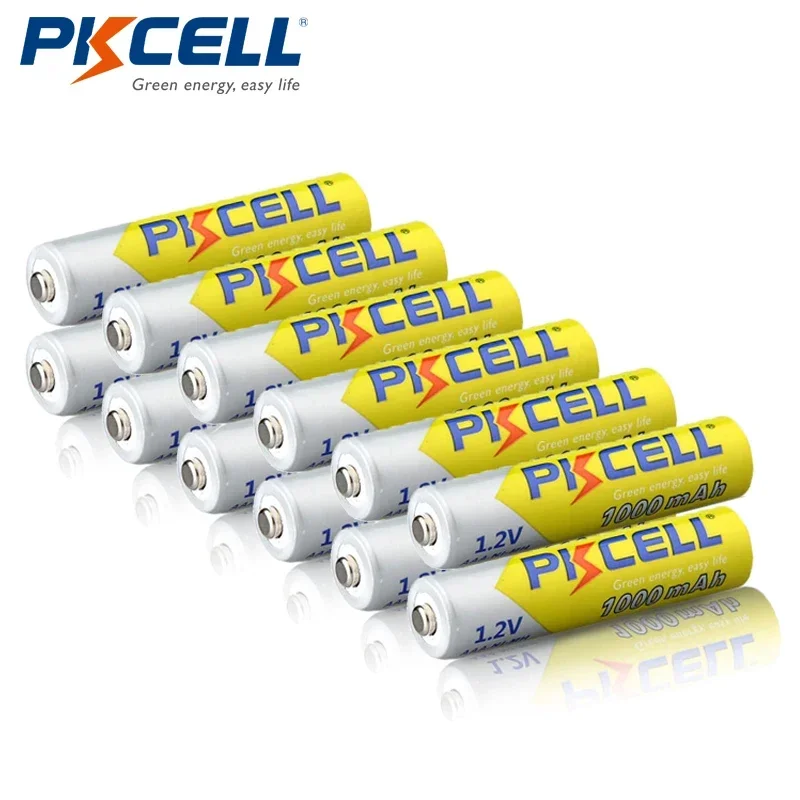 

12PCS/lot PKCELL NIMH Battery AAA 1000mAh 1.2V Ni-MH Rechargeable Battery 3A Batteries Baterias for Camera Flashlight Toys