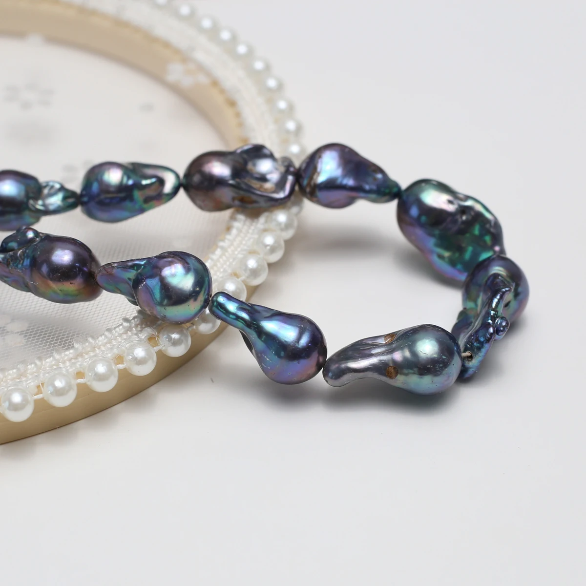 

12-15mm Baroque Natural Freshwater Pearl Black Fish Tailed Beads for DIY Women Men Necklace Earrings Jewelry Making Accessories