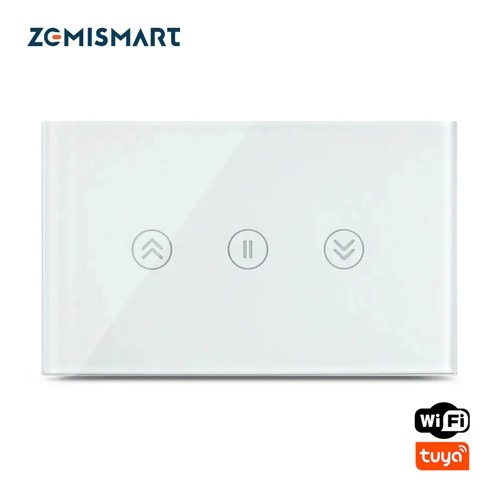 Zemismart US Curtain Switch Tuya WiFi Smart Life APP Voice Control by Alexa Google Home For Rolling Shutter Slide Garage