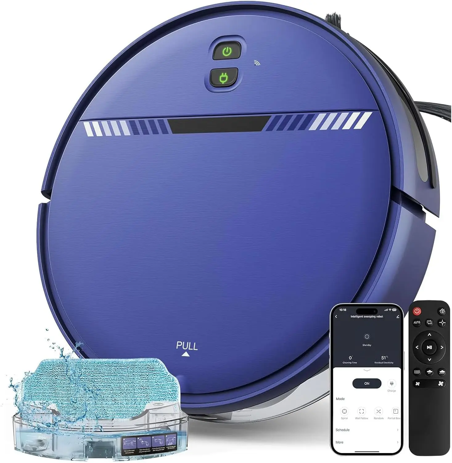 

Robot Vacuum Cleaner Smart Robotic Vacuum Wi Fi Connected App Control Compatible with Alexa and Google Assistant Automatic