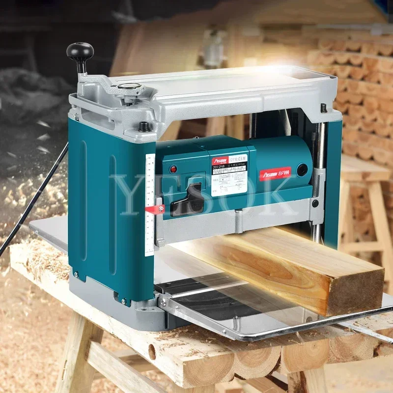 220V Electric Woodworking Planer Blade Multi-function Tool Household Single-sided 1850W High-power Desktop Machinery Wood Planer