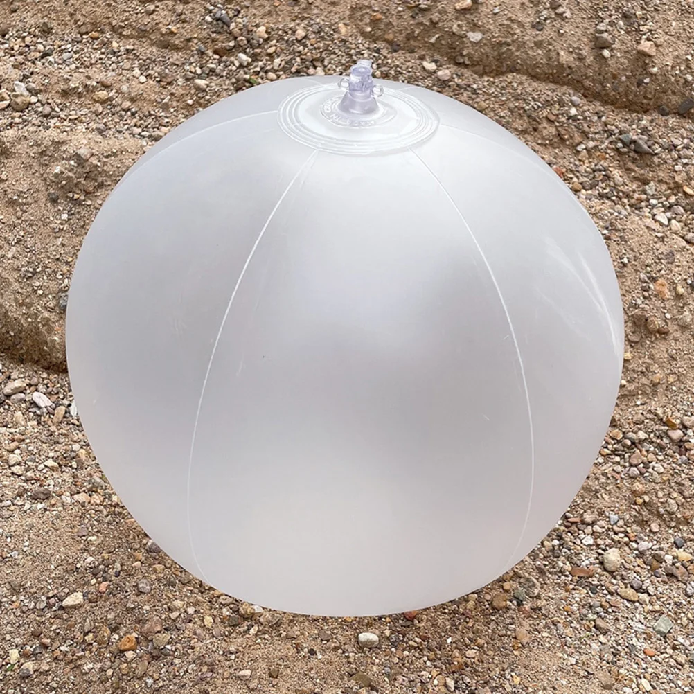 10個入り インフレータブルビーチボール PVC製 透明 マット仕上げ 16インチ 折りたたみ式 子供用おもちゃ 屋外ゲーム プールパーティー 結婚式 装飾 写真撮影用