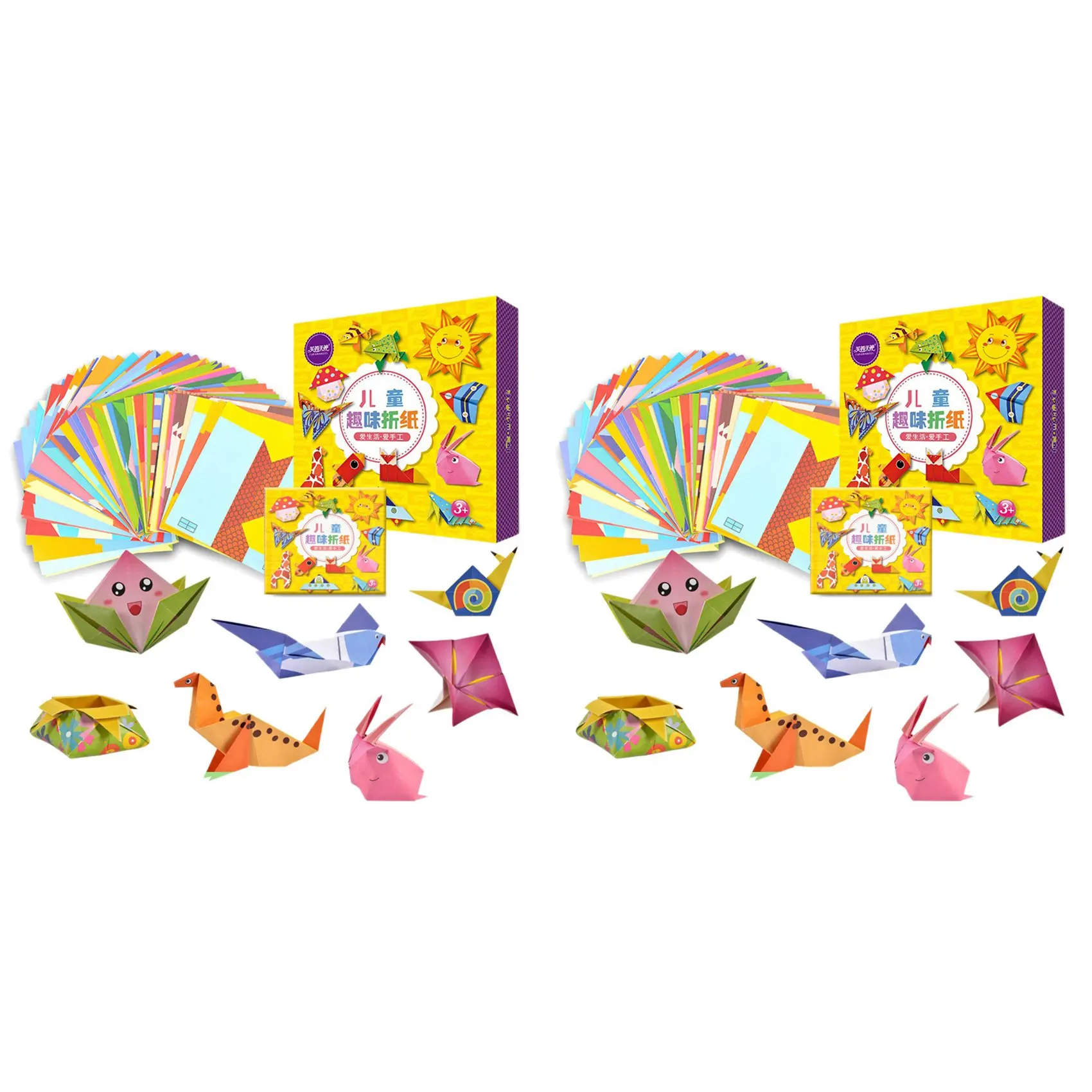 216 Pcs Cartoon Origami Book Paper Arts And Craft DIY Handmade 3D Puzzle Animal Crafts For Kids Educational Child -[A17I]