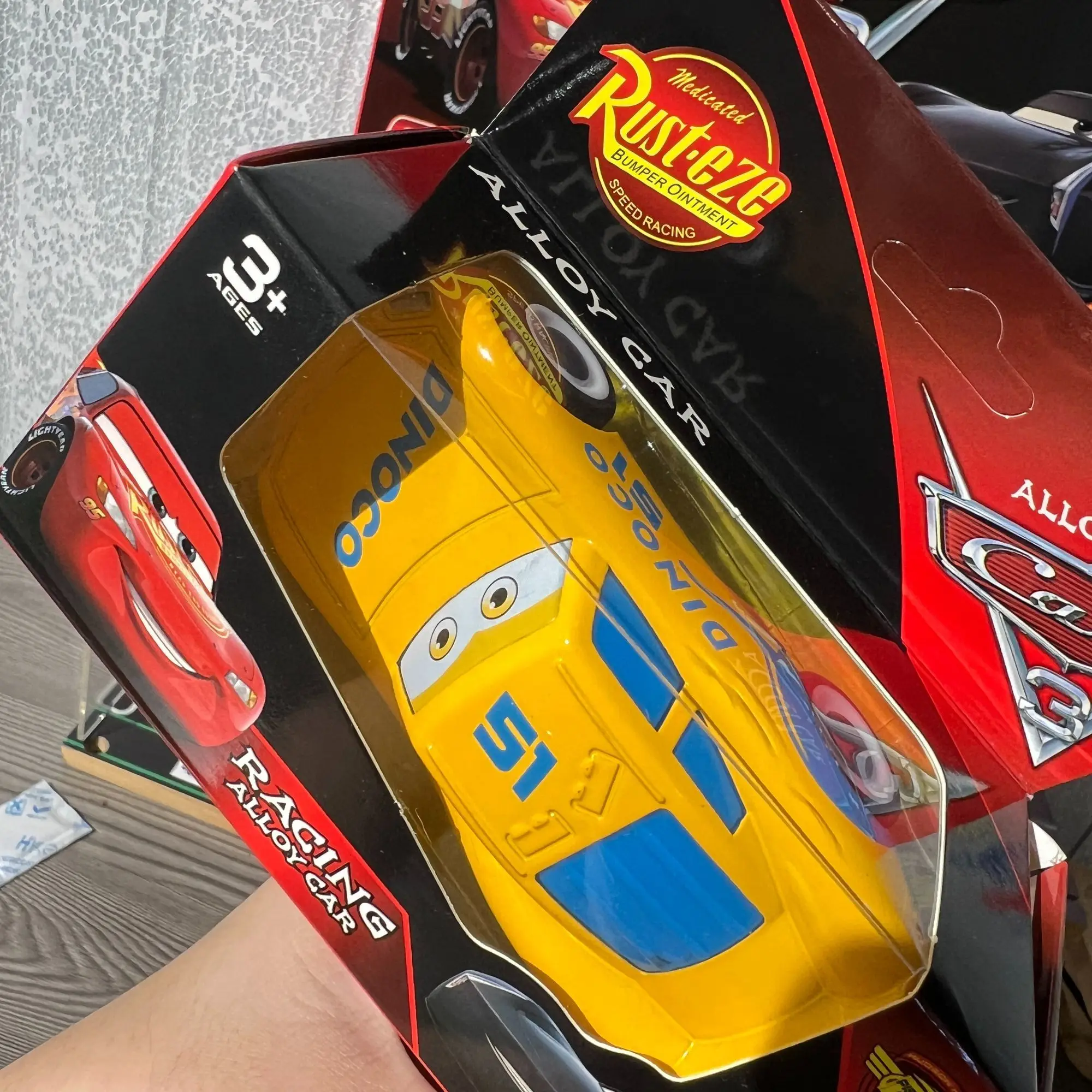 Disney Pixar Cars 3 modellini pressofusi - Lightning McQueen, Jackson Storm, Cruz Ramirez Pull-Back Cars in lega, regalo giocattolo per bambini