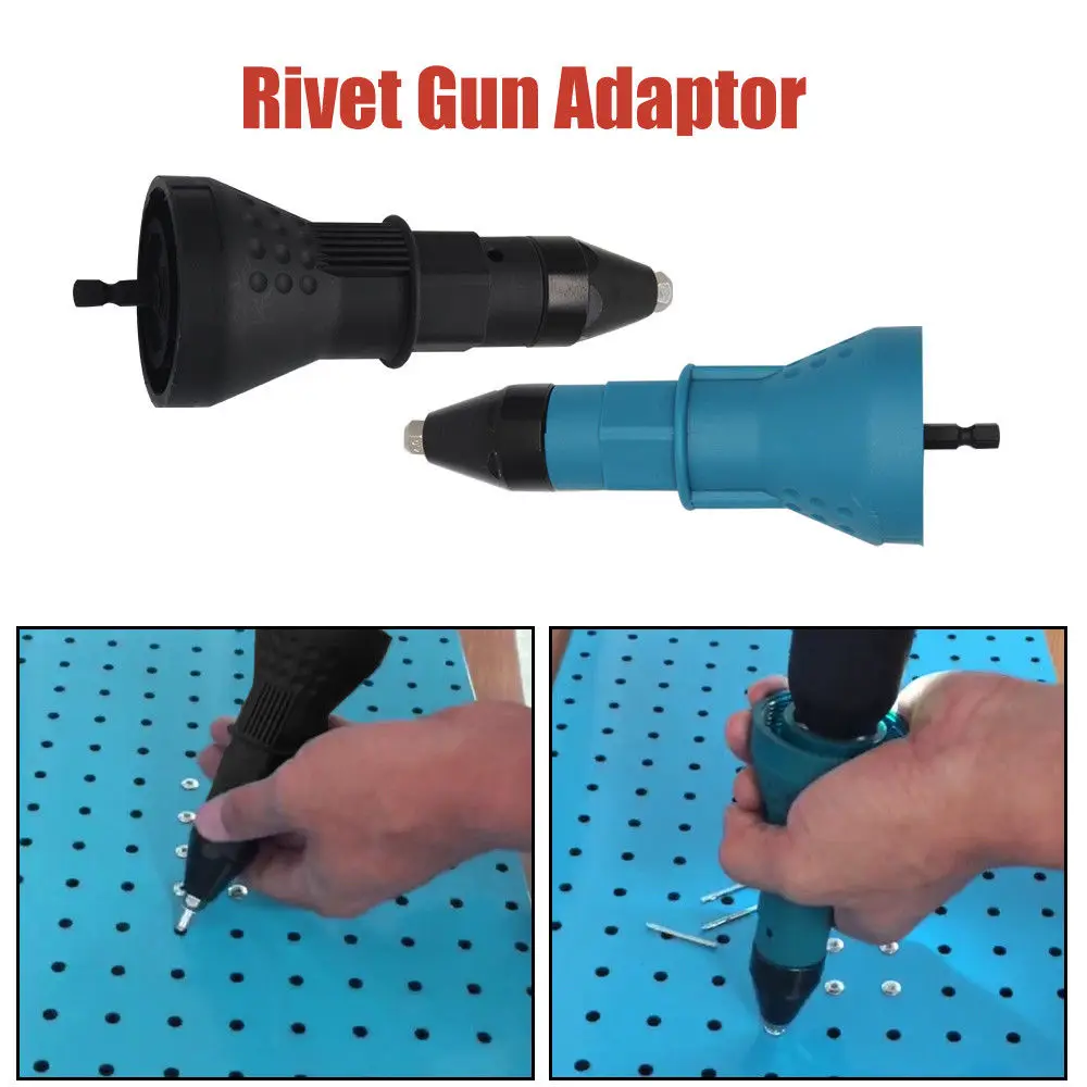 Rivet Gun Adaptor for Cordless Drill Electric Nut Riveting Riveter Insert Tool