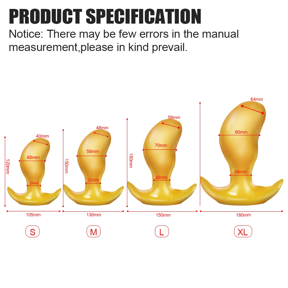 40-80mm Thick Butt Plug Anal Toys For Women Vaginal Dilator Men Anus Expander Big Animal Dildos Female Masturbator Sex Games Kit