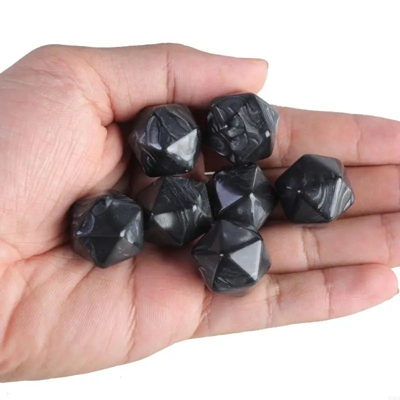 

20 шт., 20 мм, пустые акриловые кубики, 20-гранные многогранные кубики для настольной игры 69HD