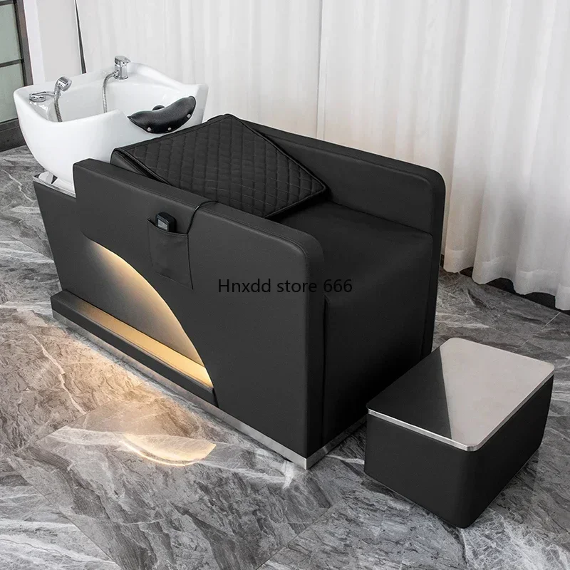 Professional Hair Therapy Washbasin Luxury Hairdressing Salon Chairs Stylist Beauty Hydraulic Washing Chair Japanese Spa Styling