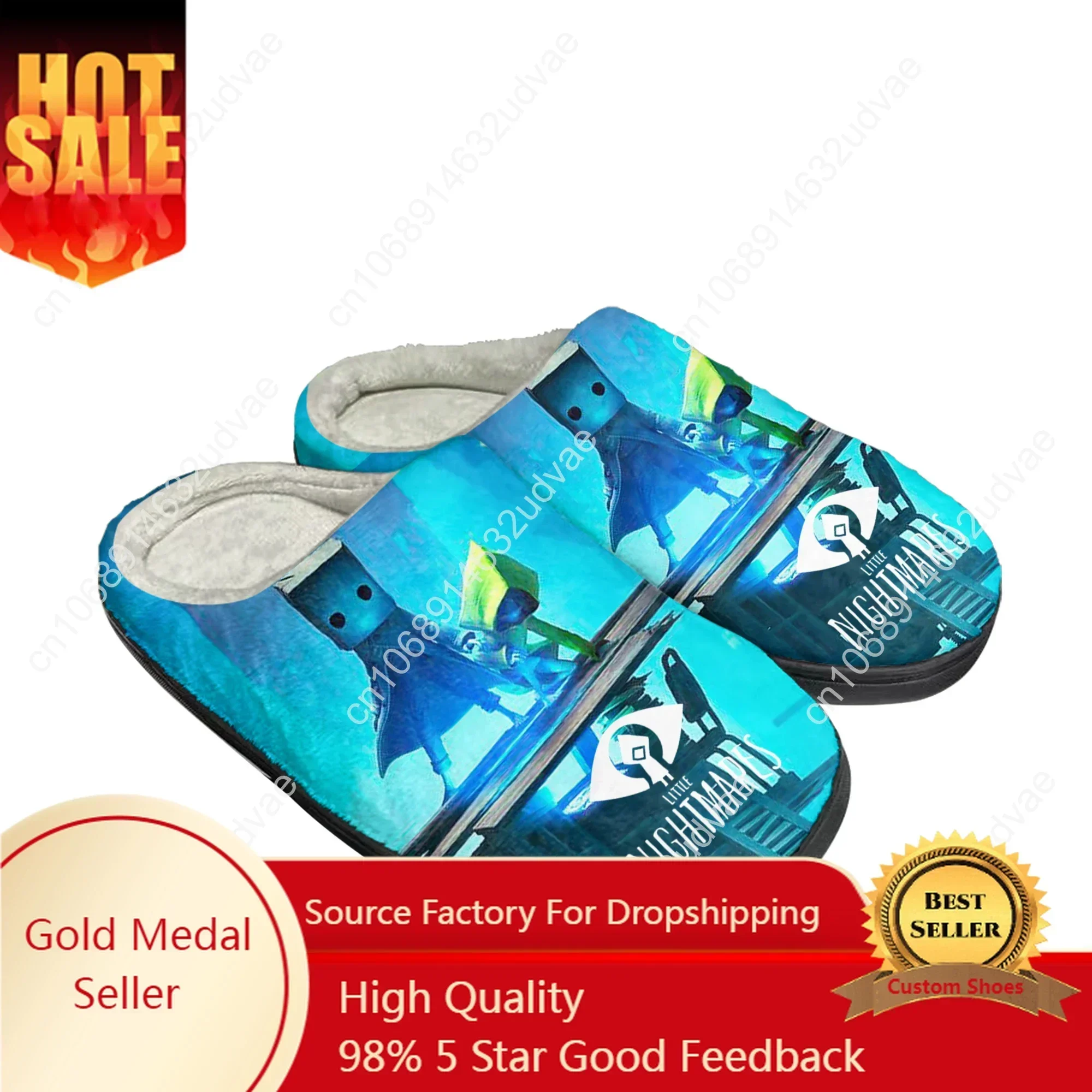 Little Nightmares Hot Game Cartoon Home Cotton Custom Slippers Sandals Plush Casual Keep Warm Shoes Mens Womens Thermal Slipper