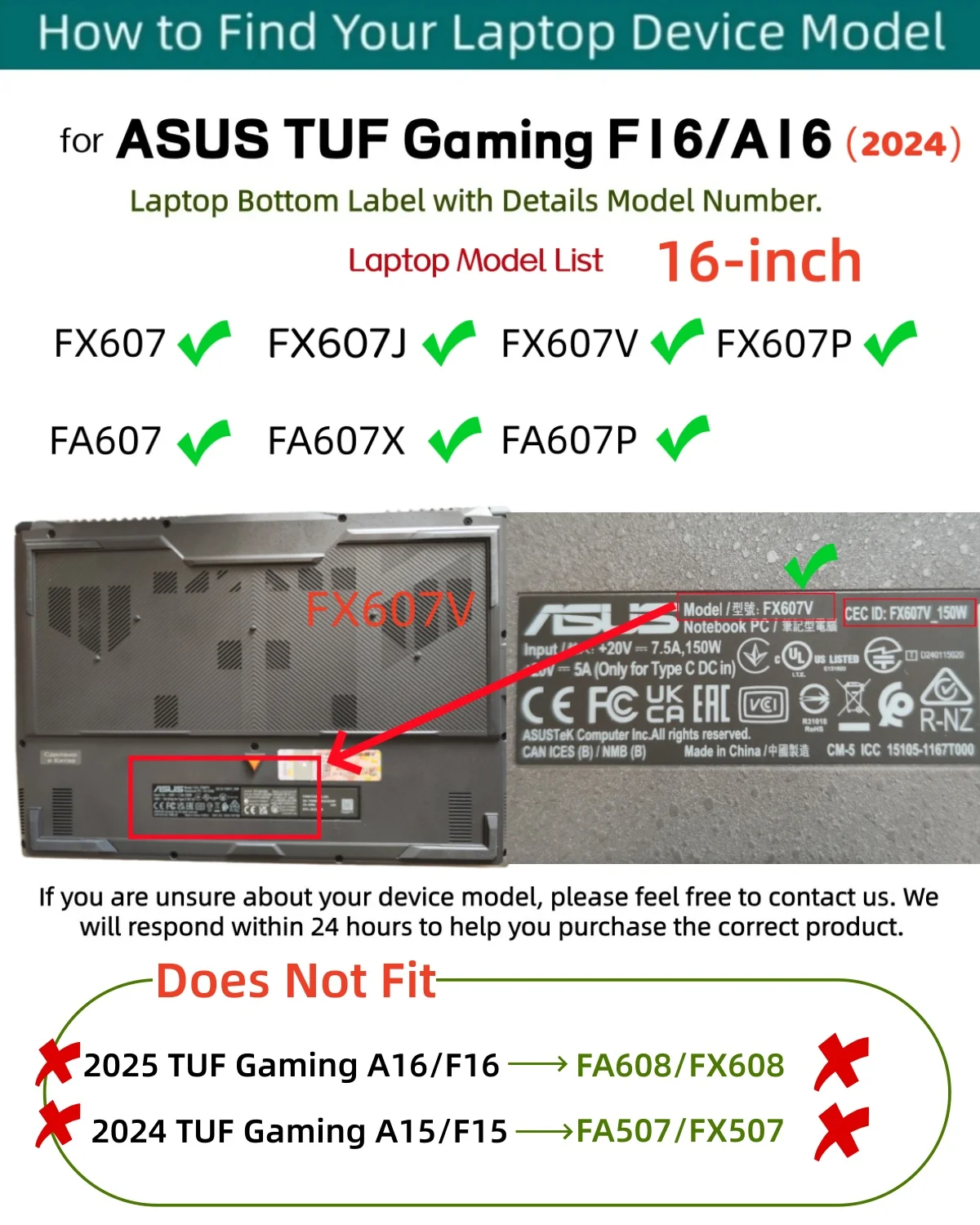 Matte Hard Case for FX607/FA607 ASUS TUF Gaming F16 A16 2024 Laptop Cover 16-Inch Anti Scratch PC Cases for Asus TianXuan 5Pro