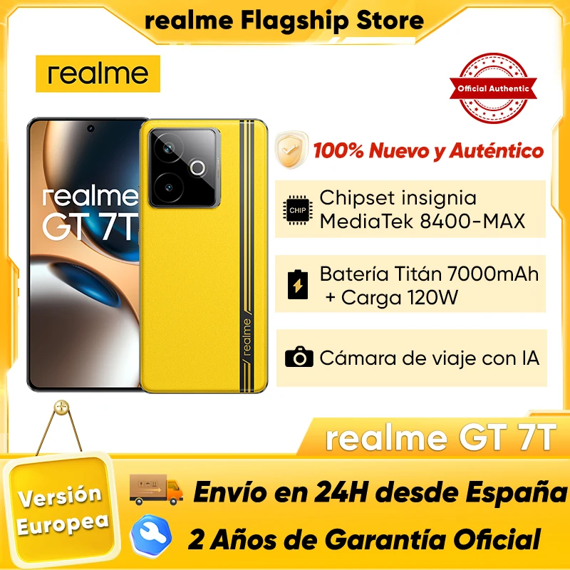 Smartphone realme GT 7T 5G | MediaTek 8400-MAX, 7000 mAh, 120 W 📱