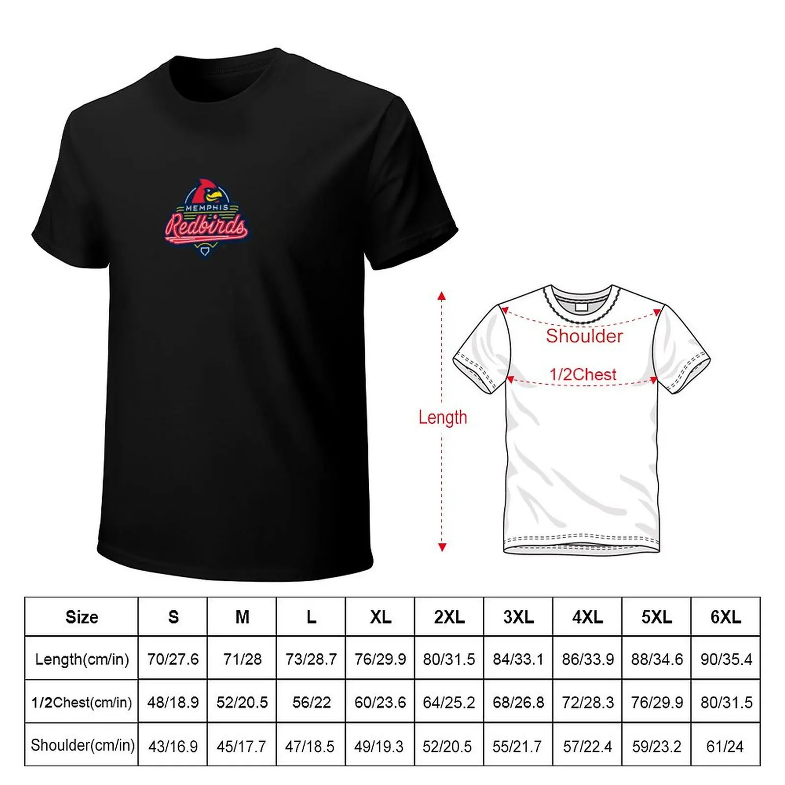 Memphis Redbirds T-Shirt Soft Lightweight Cotton T-Shirt