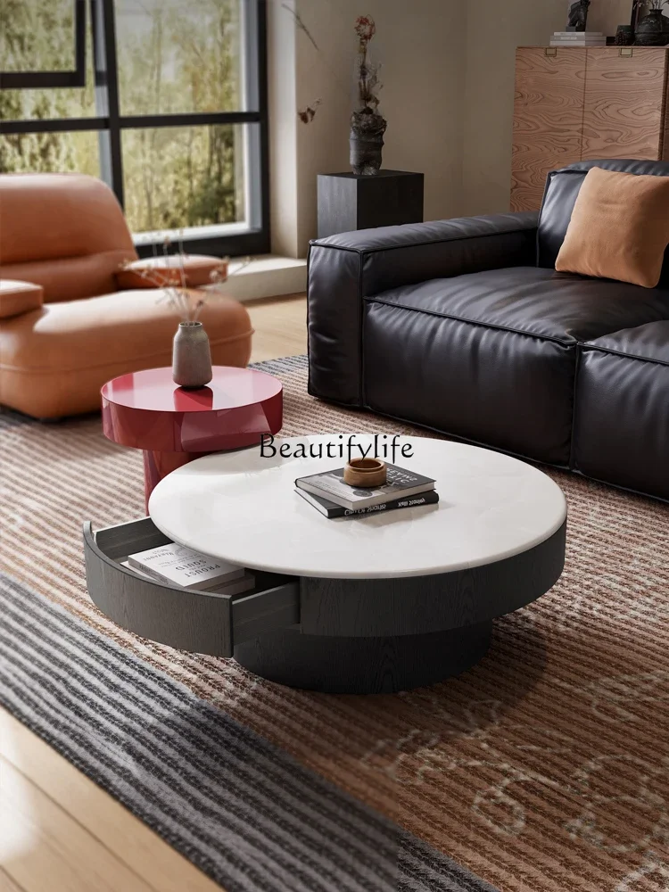Ls 04 مجموعة طاولة القهوة الإبداعية المستديرة الراقية الفن الإيطالي الحد الأدنى غرفة المعيشة المنزلية شقة صغيرة الطلاء