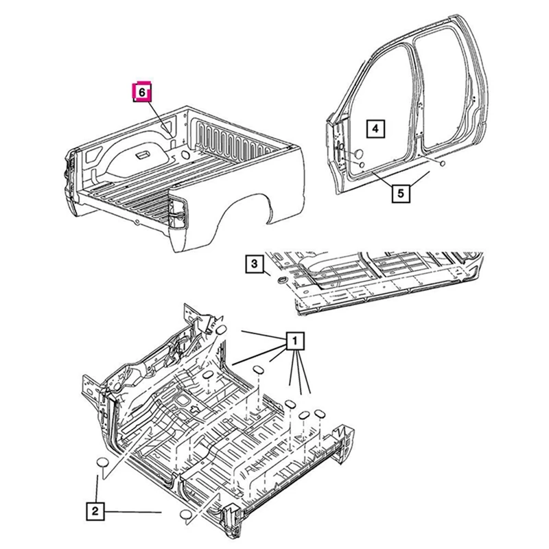 Pickup Truck Bed Plug Body Plug 55359234AC For Dodge Ram 1500 2500 3500 2002-2021 Car Accessories