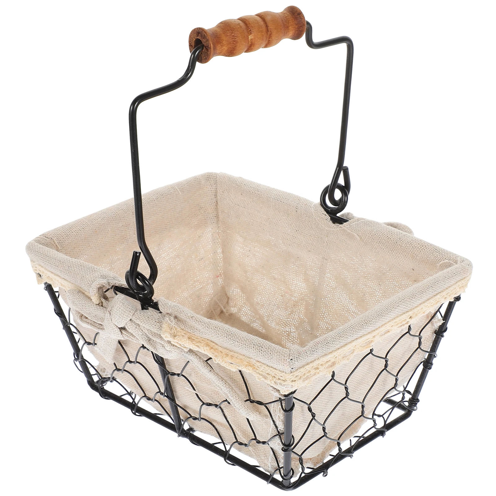 Cesta de armazenamento de metal, grande capacidade, ferro, lanche, bancada de cozinha, suporte de frutas, mesa, artigos diversos, cesta de metal, ganizing