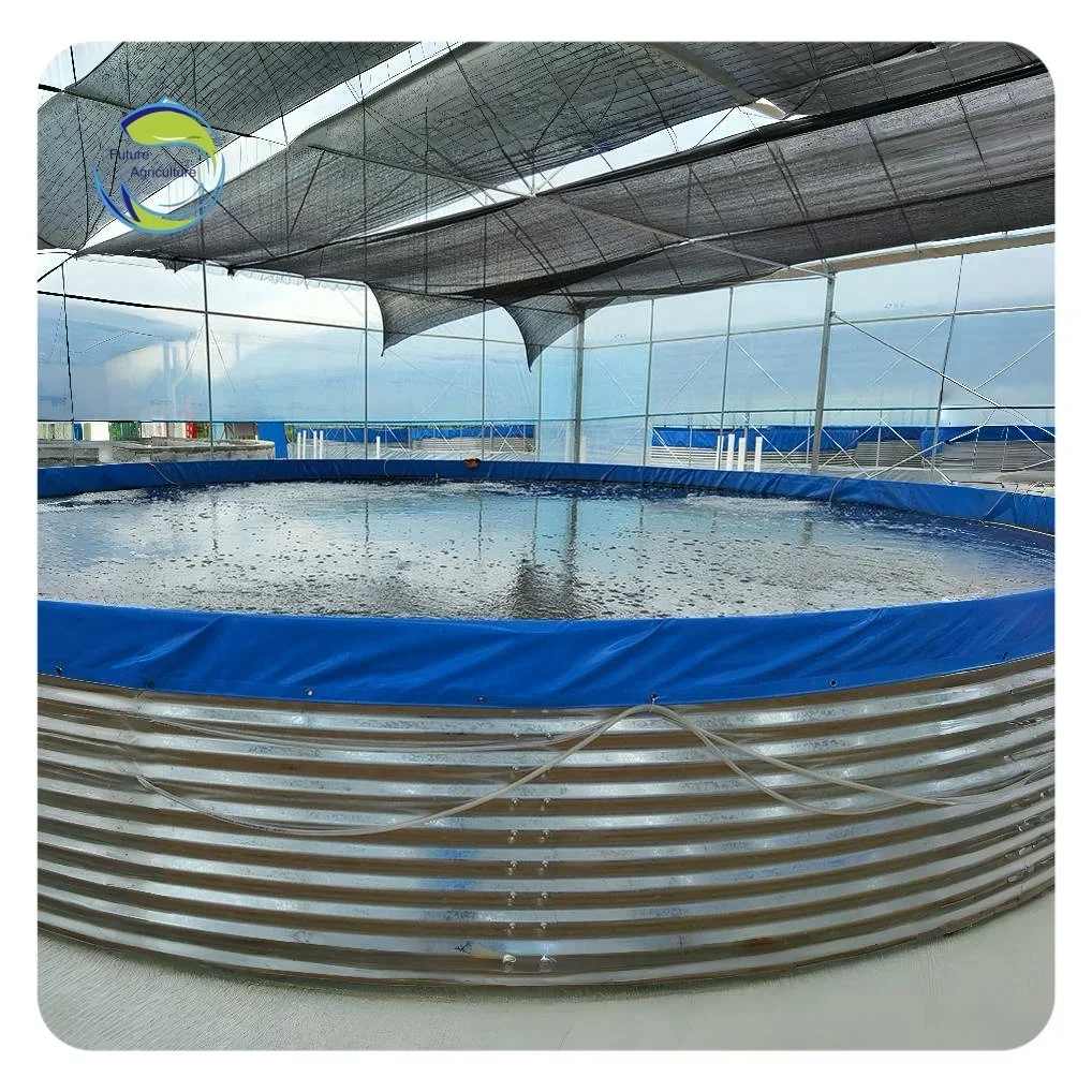 Corrugated Steel Tilapia Tarpaulin Water Tank Farm Fish Tanks Farming Pond Pvc Equipment Tower For Raising Fish