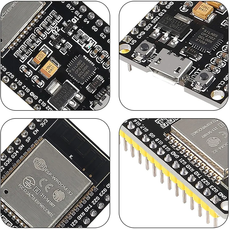 ESP32 Development Board 2.4G WIFI Bluetooth Module 30Pin 38Pin CP2102 Micro Ultra-Low Power Consumption Dual Core ESP-32