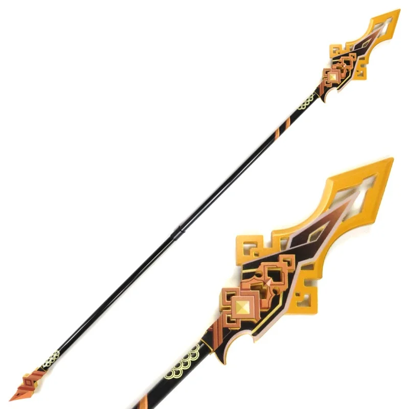 كبير Zhongli الرمح كاتانا السيف الصيني أنيمي جينشين تأثير تأثيري الدعامة النينجا الحجم الحقيقي اليابانية كاتانا الساموراي صابر لعبة طفل