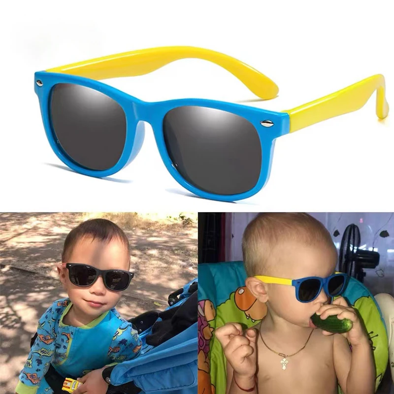 Kids Sunglasses Polarized UV Protection Flexible Rubber Glasses Boys Girls Shades Cute Baby Goggles Children Sun Glasses