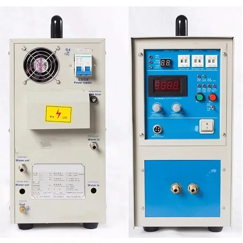 High Frequency Induction Heating Machine Welding Machine Metal Quenching Coil 15KW Small Frequency Smelting Furnace 180V-250V