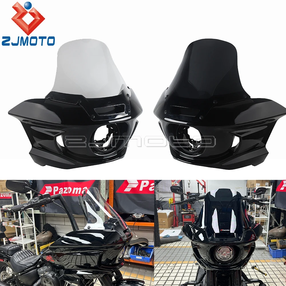 

For Harley Softail Low Rider S FXLRS FXLR 2018-2021 Motorcycle Accessories Headlight Faring Windshield Screen Bracket Mounting