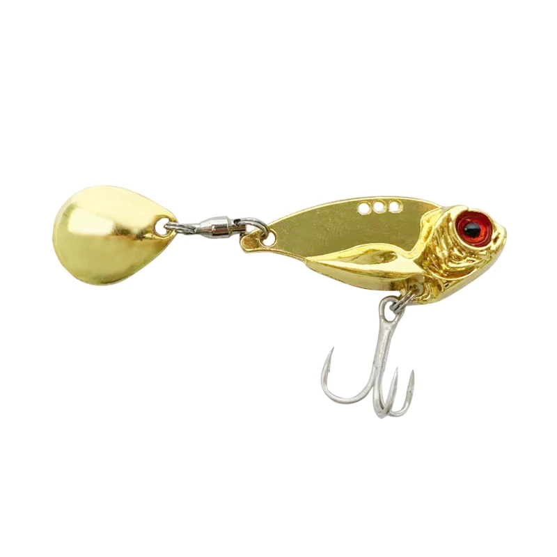 Spinner Fishing Lures Rotating Sequin Spoon Metal 10g 15g VIB Crankbaits Winter Fishing Hard Baits Tackle Pesca image 6