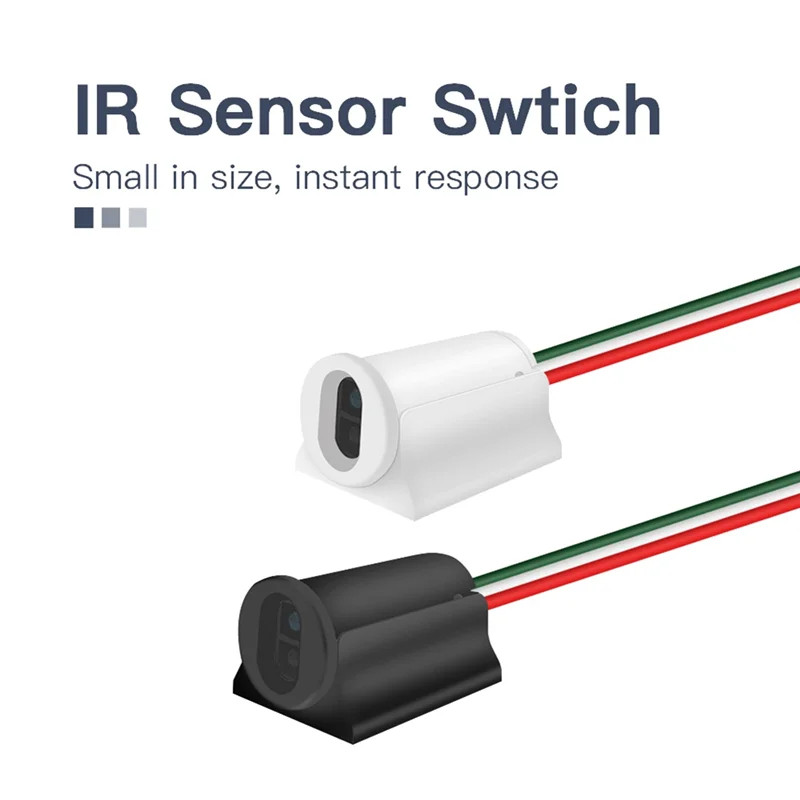 

ABKO-IR Сенсорный переключатель Светодиодный контроллер Вкл. ВЫКЛ. Функция диммера. Триггерный переключатель жестов. Датчик эмуляции. Кнопочный переключатель. Белый.