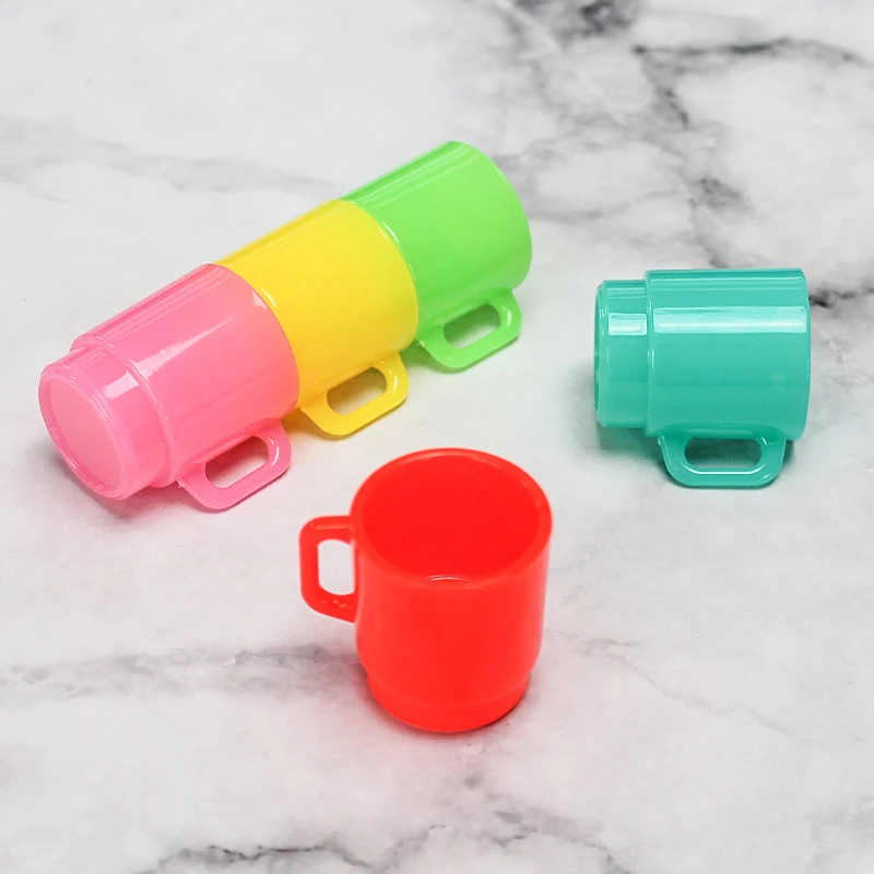 Mini Mug Cup Plastic Tableware Drink Wine Bottles Goblets Beer Accessories Doll House Miniatures