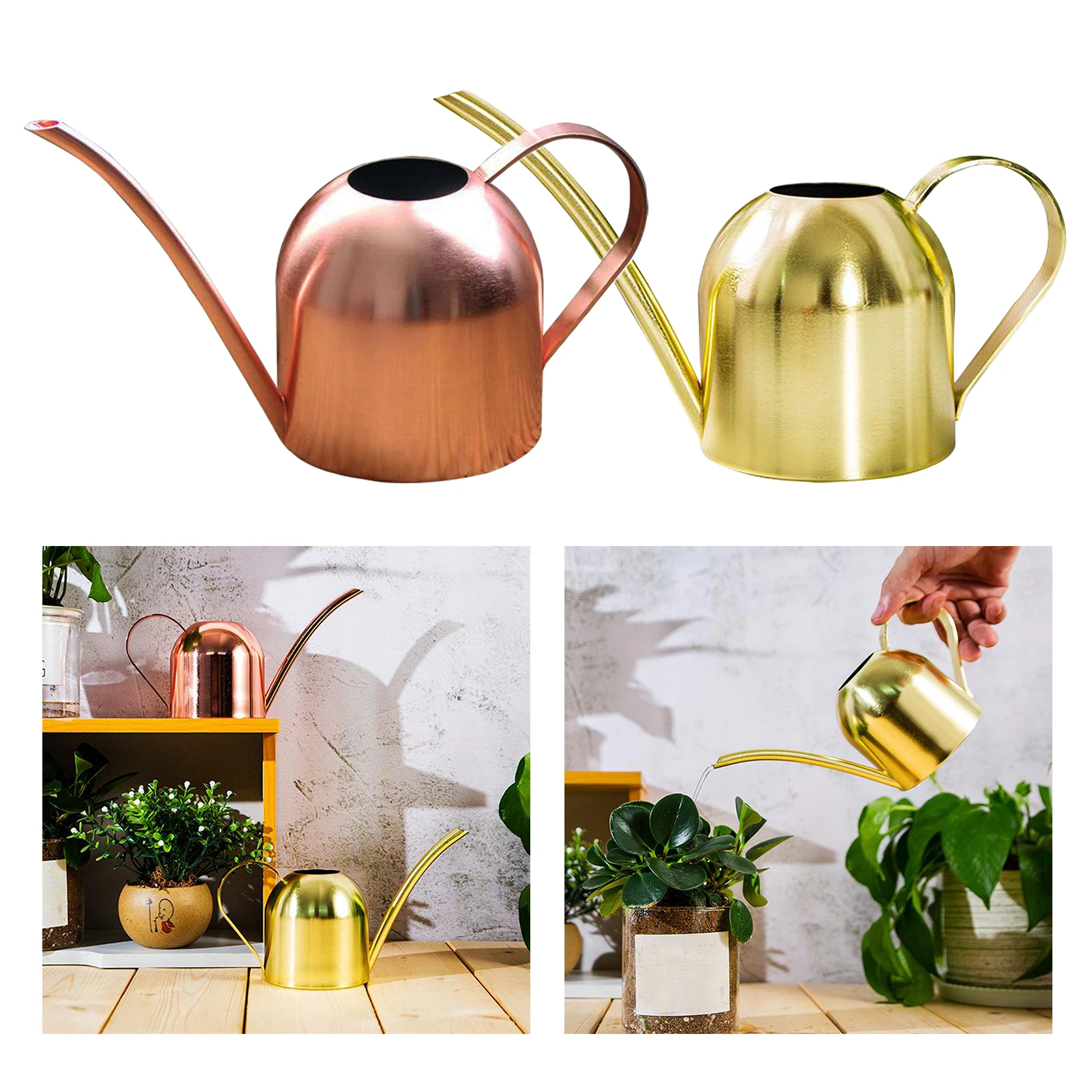 Stainless Steel Long Spout Watering Can 500ml Small Mini Plant Jug Indoor Watering for Windowsill Flowers