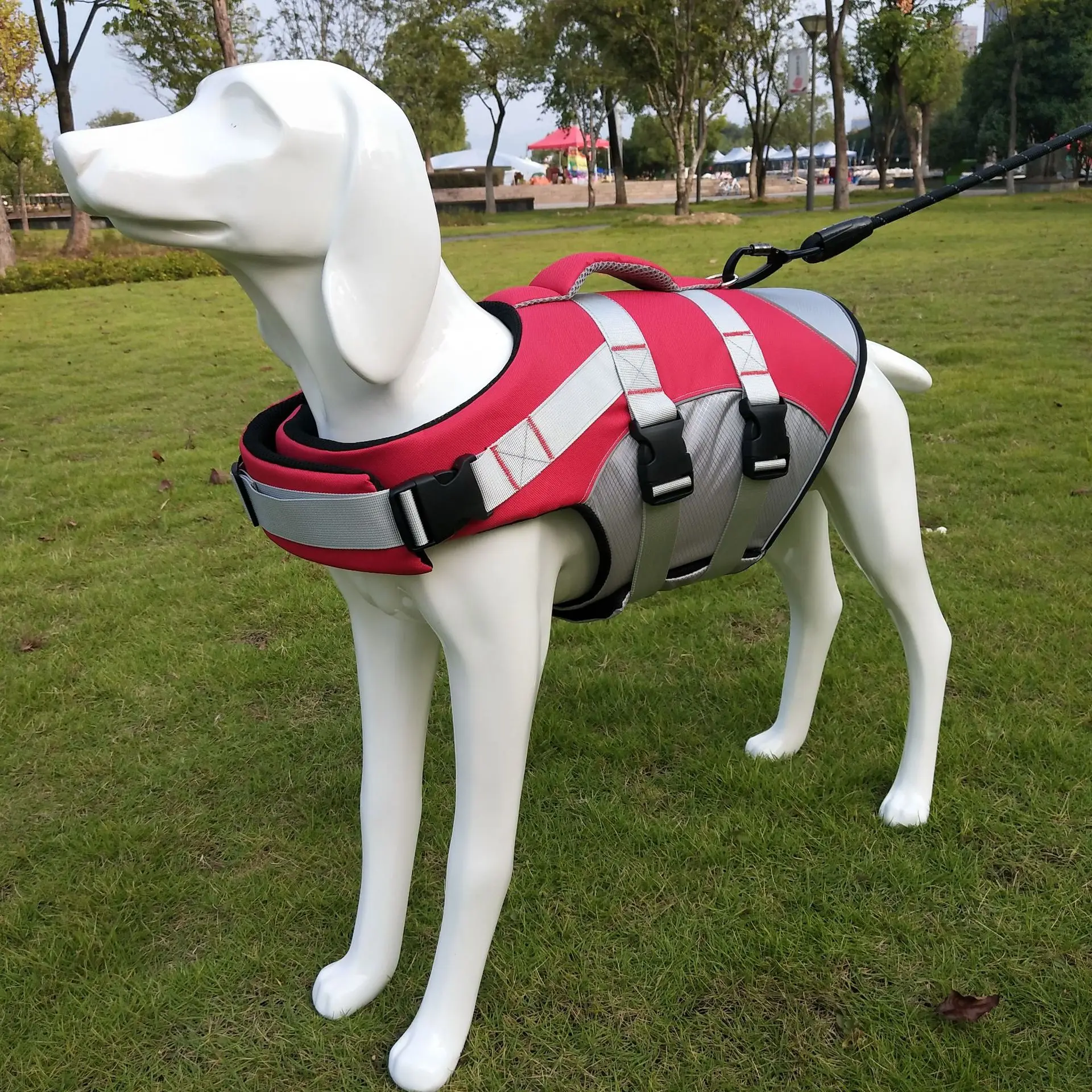 Dog Life Jacket Reflective Adjustable Summer Small Large Dogs Swimwear Safety Vest Swimsuit Enhanced Buoyancy Pet Life Jacket