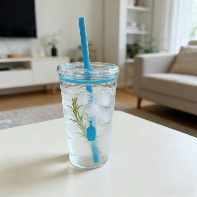 

Practical Blue Bottle Coffee Cups Keep Ice Iced Coffee Tumbler Reusable Eco Friendly Cold Drink Cups for Home Office Daily Use