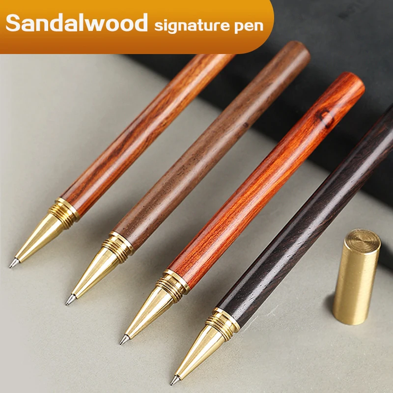 Vintage Ballpoint Pen Brass Ball Roller Pen Metal Cap Ball Pen School Students Office Stationery Supplies Writing Tools