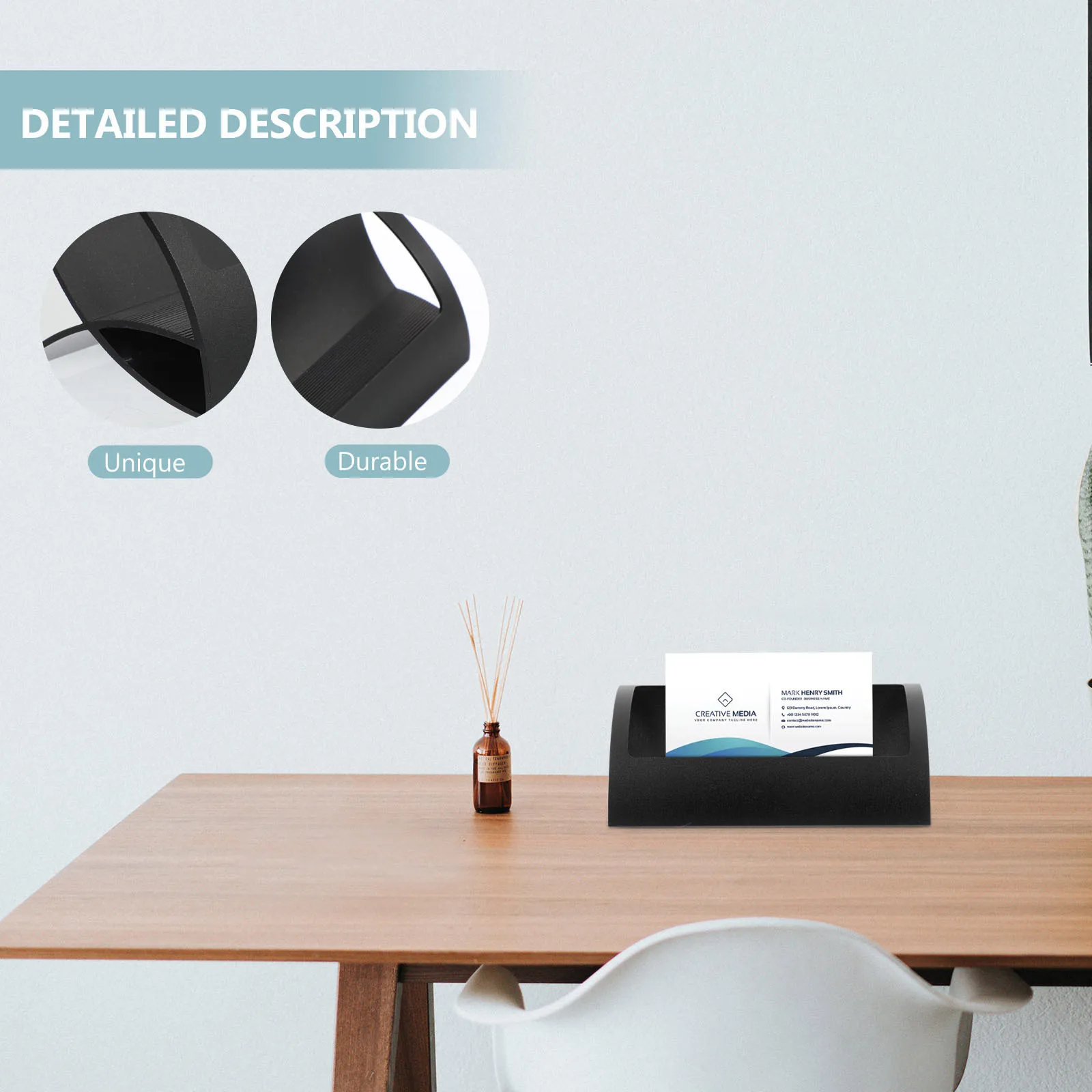 Desktop Cards Holder Modern Business Cards Stand for Office Use Slim Design Card Display Rack Metal Name Card Holder Desk