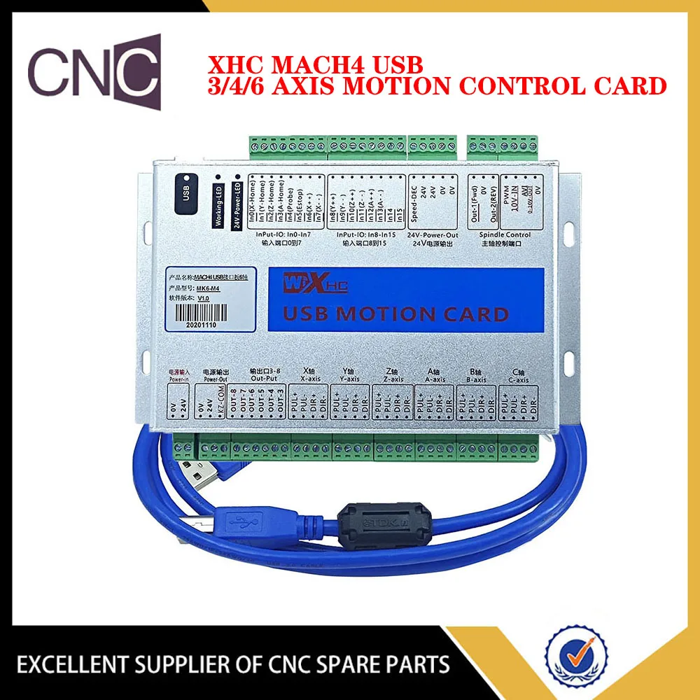 XHC mach4 motion control card cnc controller USB 3/4/6 axis motion control card MK4 engraving machine CNC machining center