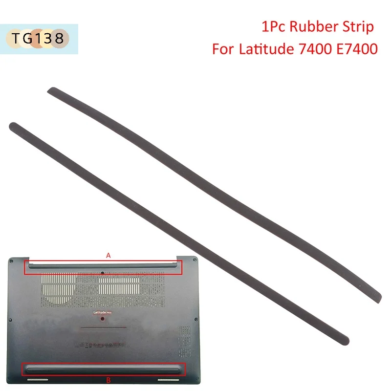 【New】1Pc Rubber Strip Laptop Bottom Shell Cover Foot Pad For  Latitude 7400 E7400 Non-Slip Bumper Feet Strips