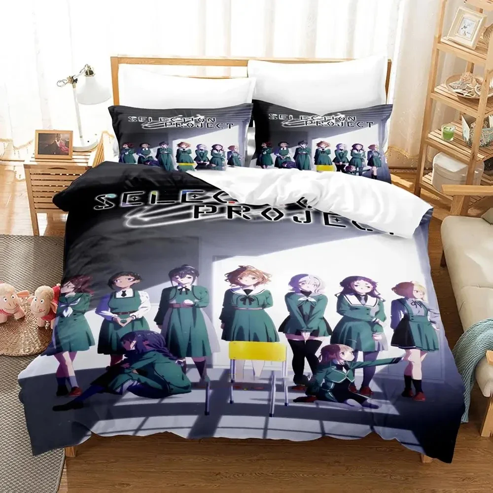 

3D Print Anime SELECTION PROJECT Bedding Set Duvet Cover Bed Set Quilt Cover Pillowcase Comforter king Queen Size Boys Adult