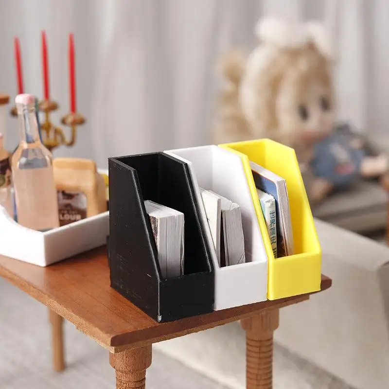 

Миниатюрный декор для кукольного домика с 3-х уровневой книжной полкой: настольный органайзер-игрушка в масштабе 1:12 для аксессуаров для кукол