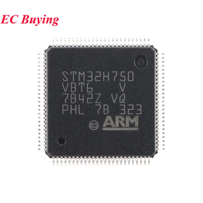 Contrôleur IC de puce MCU de microcontrôleur 32 bits, STM32H750, STM32Hunecute, VBT6, STM32 LQFP-100 ARM Cortex-M7
