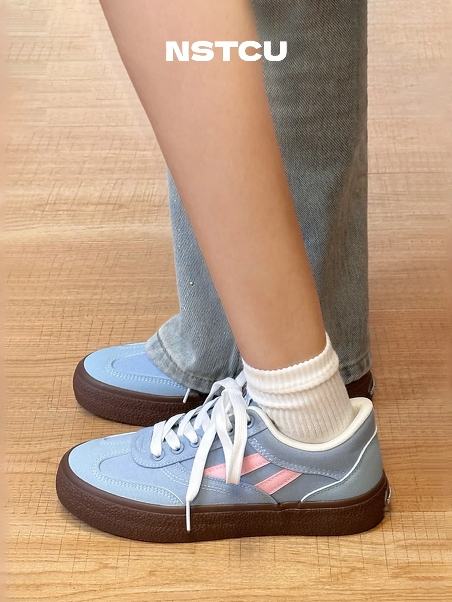 BlueNSTCU Retro German Training ShoesWomen's Summer New Thick Bottom Casual Lightweight Versatile Sports Shoes