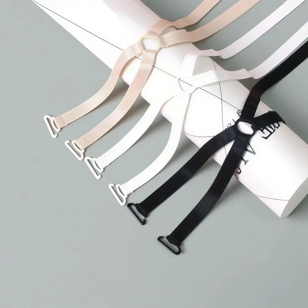 O Ring Back Bra Straps Elastic Adjustable Cross Straps Shoulder Straps Thin Slip Resistant Bra Strap Accessories Women Underwear