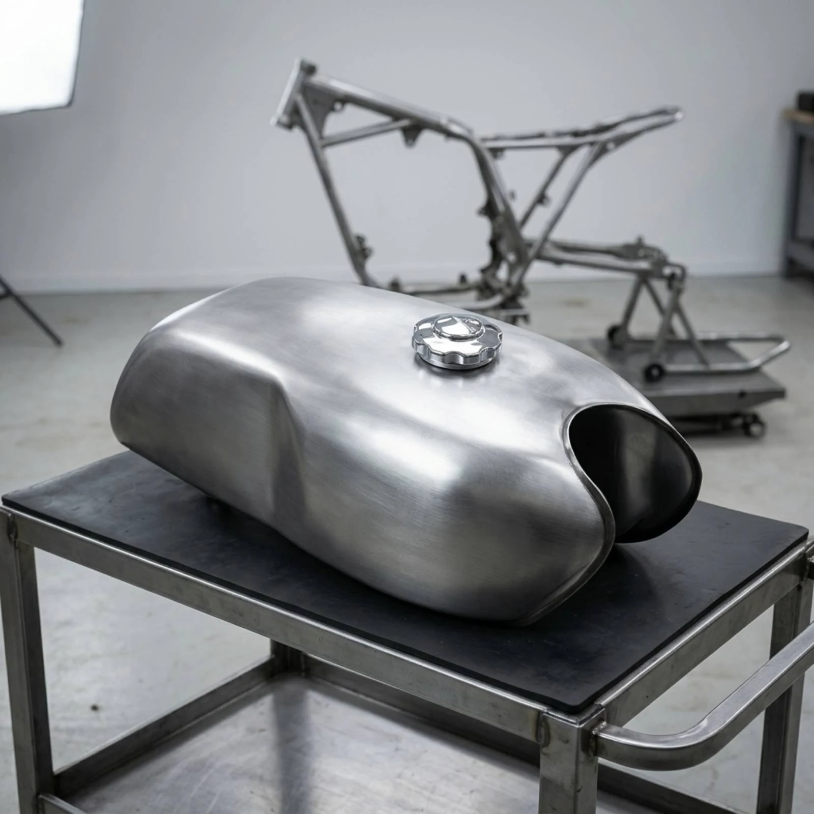 Motorcycle Gas Tank Blank Retro Motorcycle Fuel Tank with Cap Brand New Sturdy for Café Racer Projects