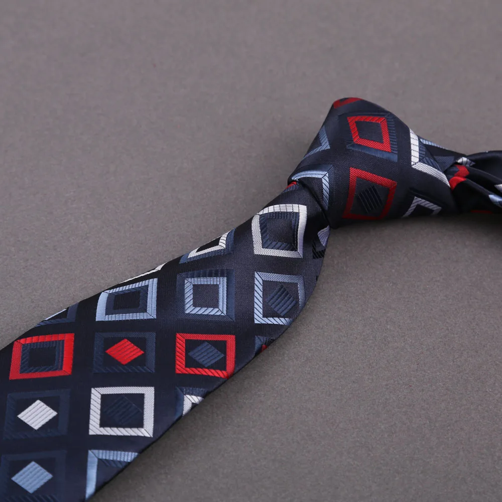 Мужской галстук Фестивальный модный полосатый клетчатый галстук Оранжевый темно-синий Gravata для мужчин Тонкий пейсли с цветочным принтом Свадебный галстук Corbatas