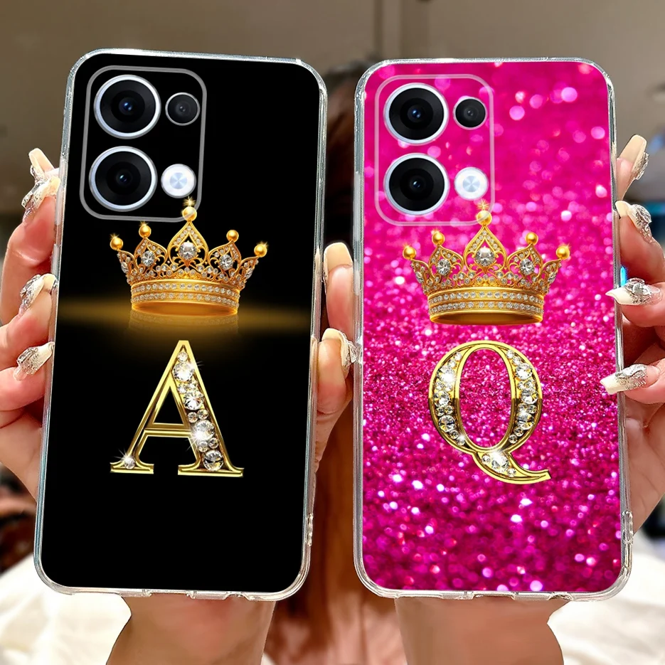 For Oppo Reno13 Pro 5G Case Luxury Letters Cover Clear Silicone Soft TPU Phone Case For Oppo Reno 13 Pro Reno13 5G Fundas Bumper