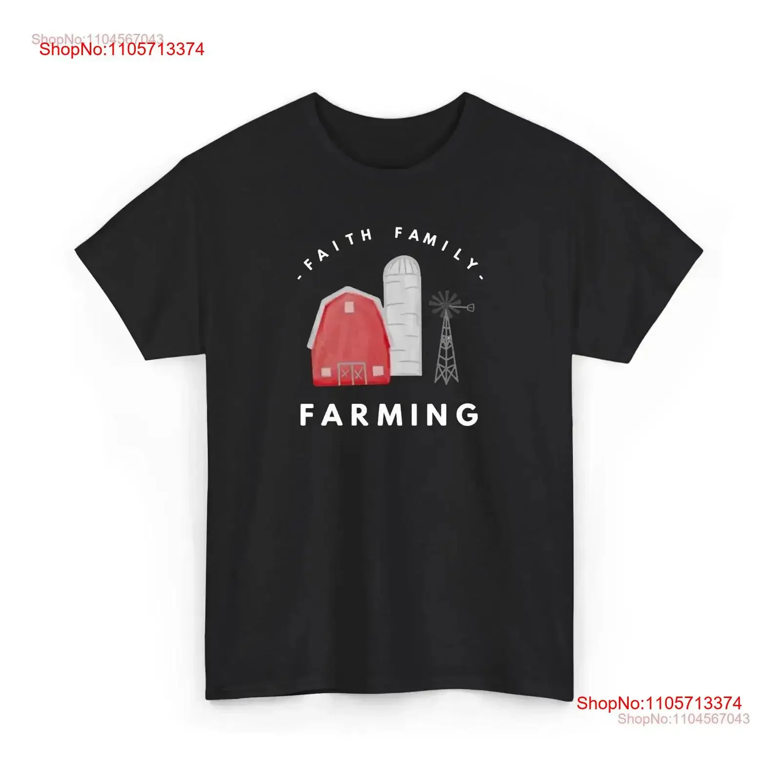 Faith Family Farming T Shirt Farm Life Rustic Farmhouse Country Living Agriculture Lover Apparel vintage Washed homme