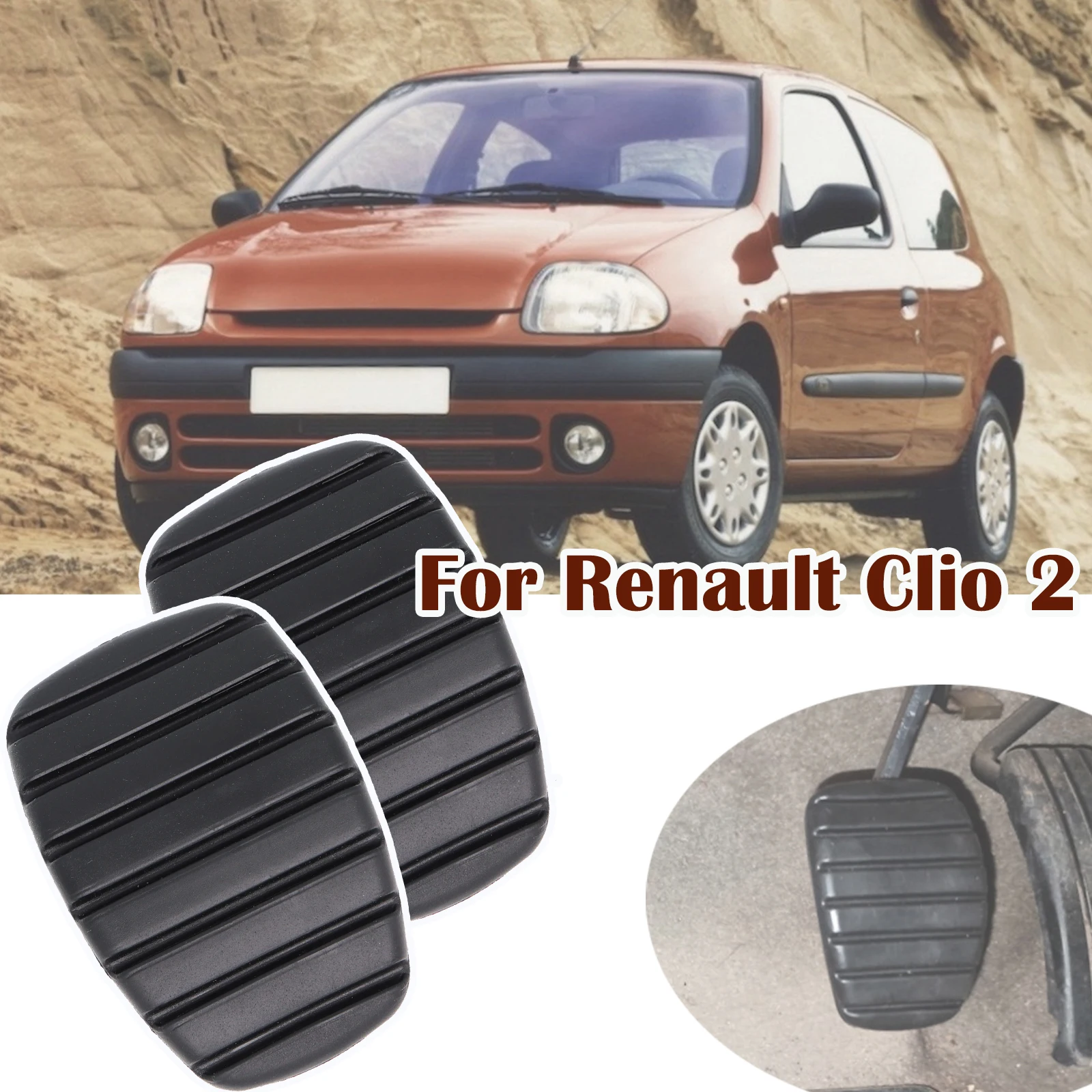 

For Renault Clio 2 Fluence Kangoo 1 Megane 3 Master Trafic Scenic Grand Modus Car Brake Clutch Foot Pedal Pad Cover Accessories