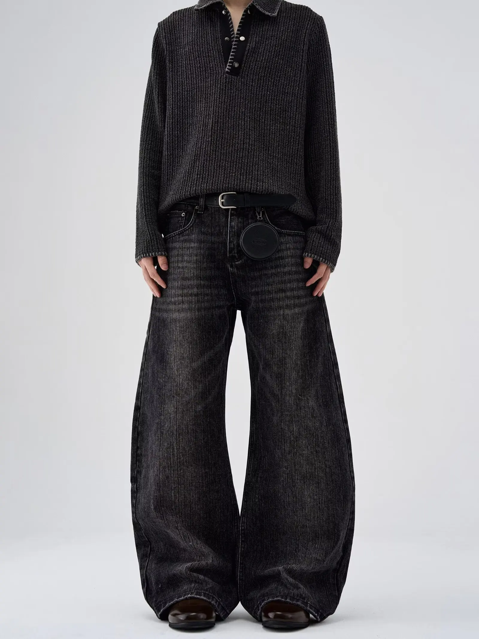 Damesjeans Amerika Hip Hop Rap Jeans Wijde pijpen Jeugd Populaire jeans Rechte pijpen Retro losse broek Oversized denimbroek