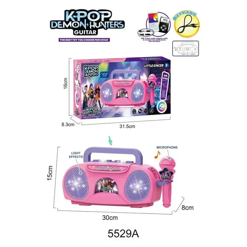 Demon Music Microphone Children's Toy with Light Microphone Can Play Songs Toy Halloween and Christmas gifts for children